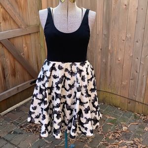 Alice + Olivia cocktail dress with full circle embroidered skirt!